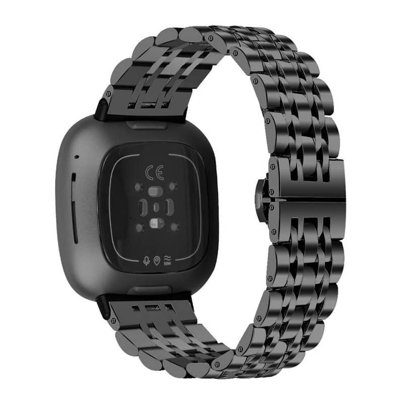 For Fitbit Versa 4 Versa 3 Sense 1 Sense 2 Smart Watch Replacement Stainless Steel Metal Replacement Strap Loop Bracelet For Women Men For Fitbit Versa 4 Versa 3 Sense 1 Sense 2 Smart Watch Replacement Stainless Steel Metal Replacement Strap Loop Bracelet For Women Men